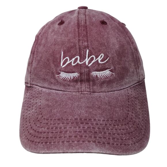 Babe Lashes Slideback Hat Red OS Adjustable Embroidered So American Heritage - Picture 1 of 7